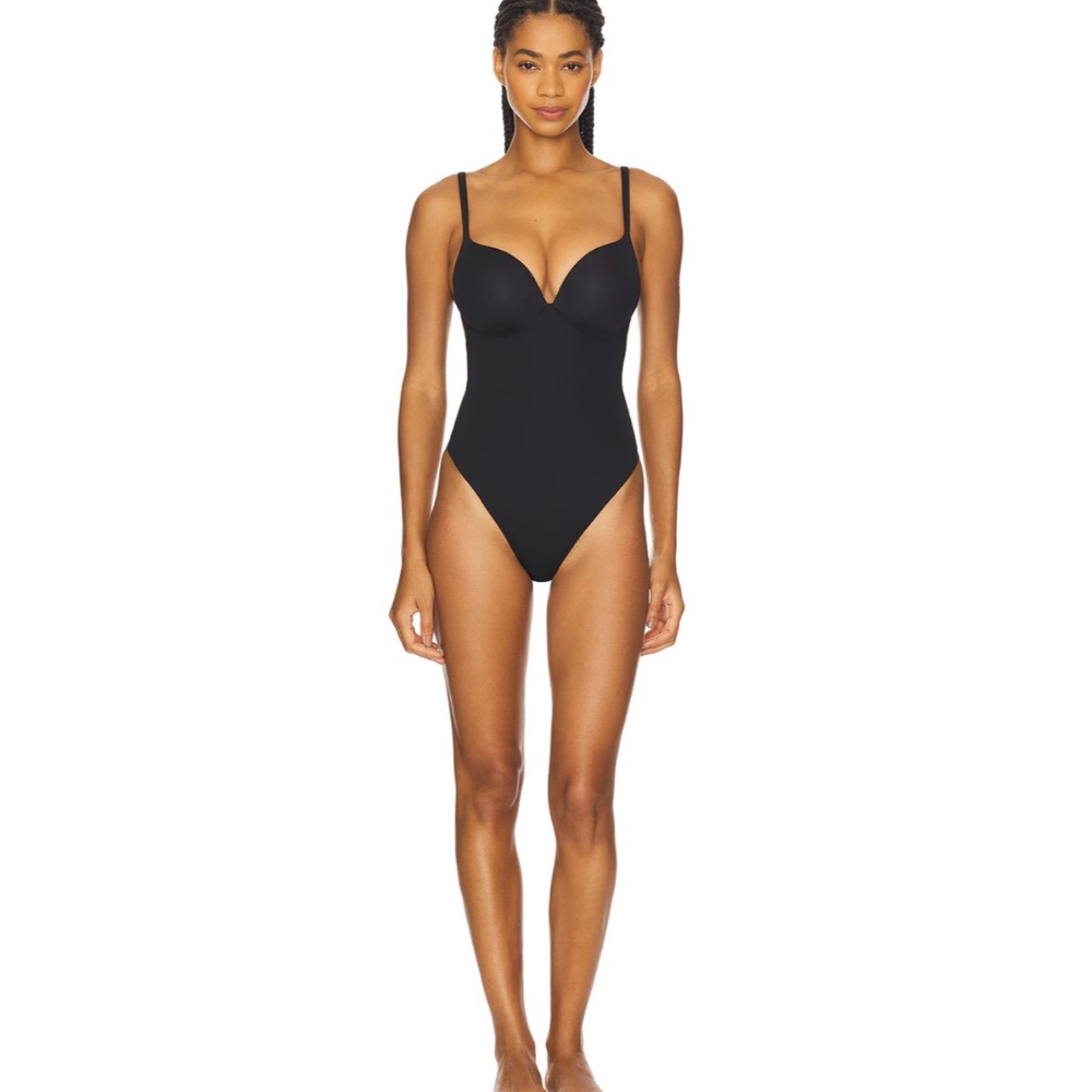 Skims Push-up Thong Bodysuit in Onyx